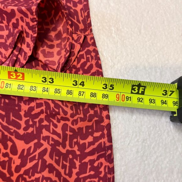 Anthropologie 100% Silk Corey Lynn Calter Sleeveless Medium Mini Dress Red Print - Picture 8 of 9